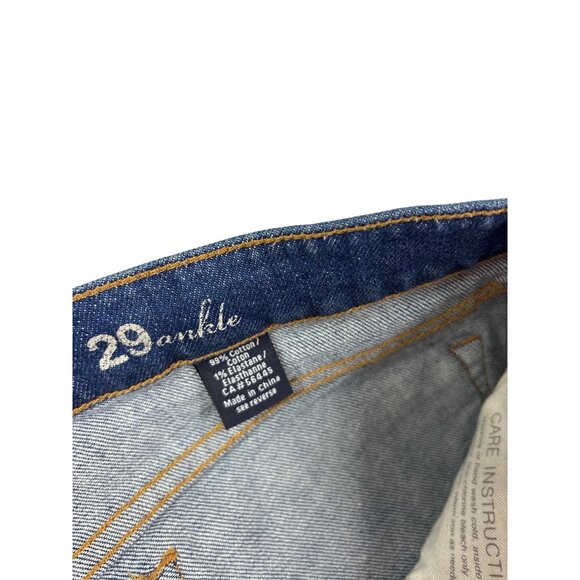 J. Crew Toothpick Skinny Ankle Jeans Womens Size 29 Blue Denim - Picture 6 of 6